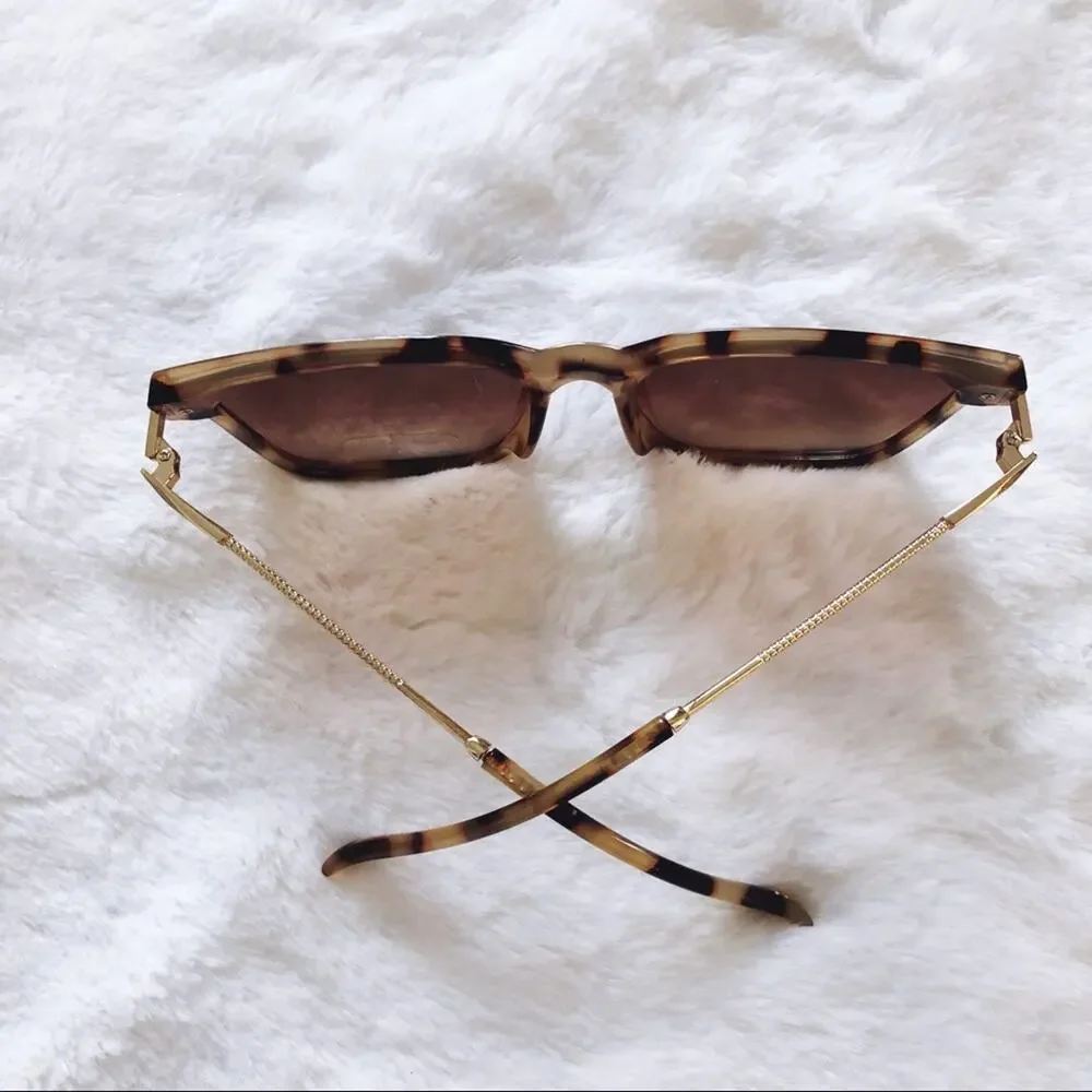 Kai Tortoise Brown Square Sleek Sunglasses